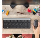 Logitech Slim MK470 clavier Souris incluse Universel RF sans fil QWERTY US International Graphite