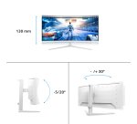 Philips Evnia 5000 34M2C5501A/00 écran plat de PC 86,4 cm (34") 3440 x 1440 pixels Wide Quad HD LCD Blanc