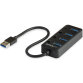 StarTech.com 4 Port USB 3.0 Hub - USB-A auf 4x USB 3.0 Typ A mit einzelnen Ein/Aus-Schaltern - SuperSpeed 5 Gbit/s USB 3.1/3.2 Gen 1 - bus-powered - 25 cm Kabel