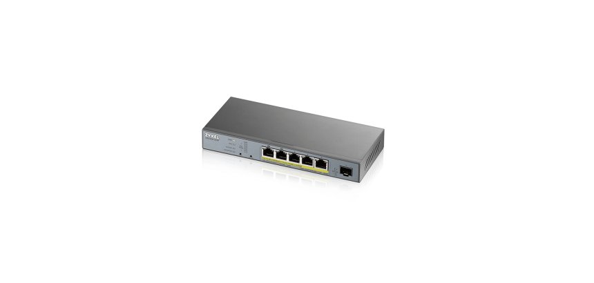 Zyxel GS1350-6HP-EU0101F switch di rete Gestito L2 Gigabit Ethernet (10/100/1000) Supporto Power over Ethernet (PoE) Grigio