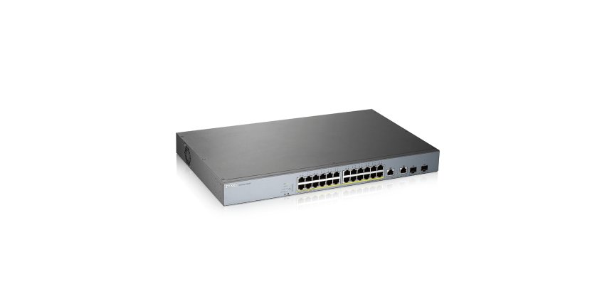Zyxel GS1350-26HP-EU0101F switch di rete Gestito L2 Gigabit Ethernet (10/100/1000) Supporto Power over Ethernet (PoE) Grigio