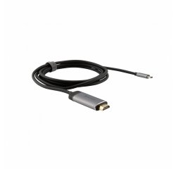 Verbatim 49144 câble vidéo et adaptateur 1,5 m USB Type-C HDMI Noir, Argent