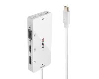Lindy 43279 base para portátil y replicador de puertos USB 3.2 Gen 1 (3.1 Gen 1) Type-C Blanco