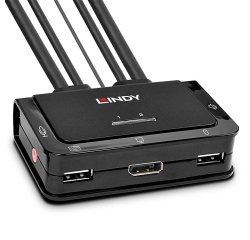 Lindy 42344 interruptor KVM Montaje en rack Negro