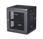 StarTech.com Armadio Rack 19" 12U a Muro - Server Rack 19 pollici a 4 montanti con cerniere - Rack Dati Ventilato con Ripiano 1U e Pannelli Laterali Rimovibili per apparecchiature dati/AV/elettroniche/informatiche