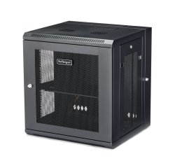 StarTech.com Armadio Rack 19" 12U a Muro - Server Rack 19 pollici a 4 montanti con cerniere - Rack Dati Ventilato con Ripiano 1U e Pannelli Laterali Rimovibili per apparecchiature dati/AV/elettroniche/informatiche