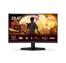 AOC G4 C24G42E écran plat de PC 59,9 cm (23.6") 1920 x 1080 pixels Full HD LED Noir, Rouge