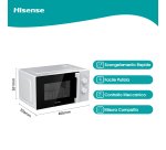 Hisense H20MOWP1HG Bianco Microonde combinato Superficie piana 20 L 700 W