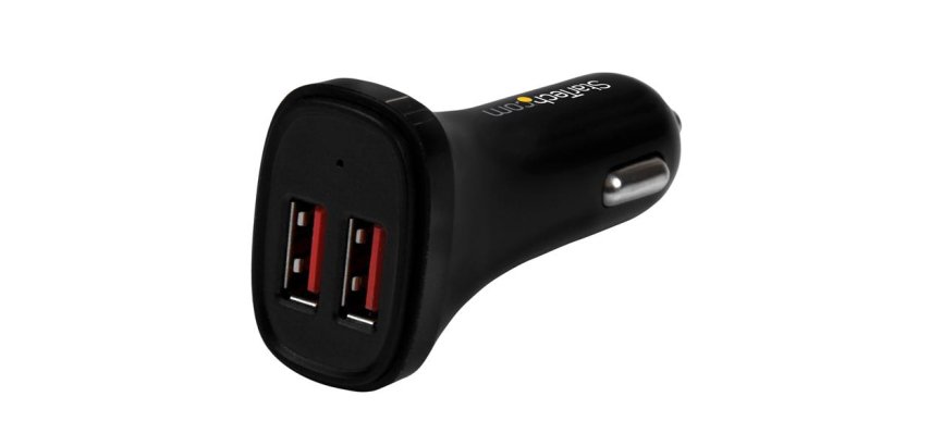StarTech.com Chargeur de voiture USB à 2 ports - Haute puissance (24 W/4,8 A) - Noir
