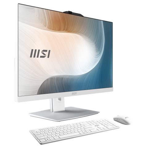 MSI Modern AM242TP 12M-483EU Intel® Core™ i5 i5-1235U 60,5 cm (23.8") 1920 x 1080 pixels Écran tactile PC All-in-One 16 Go DDR4-SDRAM 512 Go SSD Windows 11 Pro Wi-Fi 6E (802.11ax) Blanc