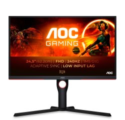AOC G3 25G3ZM/BK pantalla para PC 62,2 cm (24.5") 1920 x 1080 Pixeles Full HD Negro, Rojo