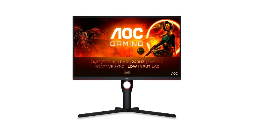 AOC G3 25G3ZM/BK écran plat de PC 62,2 cm (24.5") 1920 x 1080 pixels Full HD Noir, Rouge