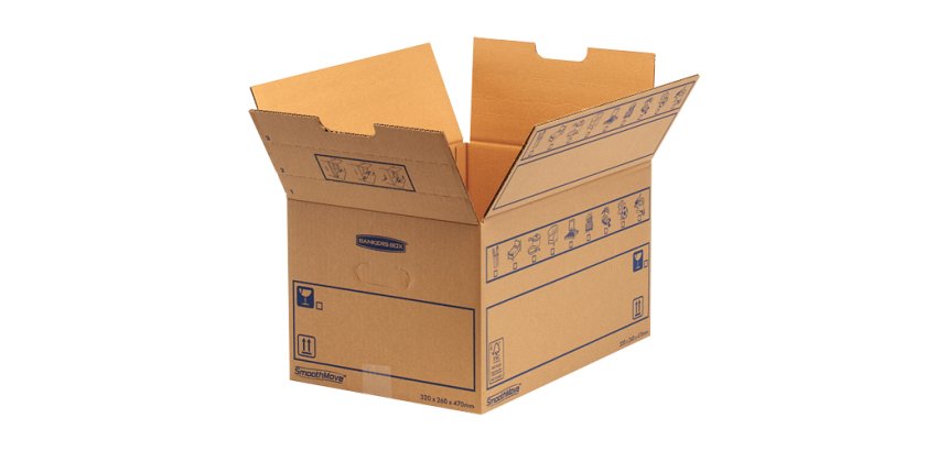 Caisse déménagement fellowes smoothmove c-flute 39l carton ondulé