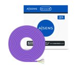 AISENS Cable de Red RJ45 LSZH Cat.6 UTP Rigido AWG23 CCA (Aleacion), Violeta, 100M