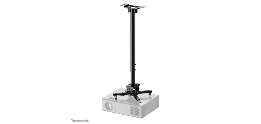 Neomounts CL25-550BL1 Support de plafond pour vidéoprojecteur - h74.5-114.5 cm - installation facile - orientable