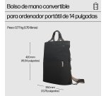 HP Bolso de mano de mochila para ordenador portátil convertible de 14 pulgadas