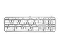 Logitech Master MX Keys S for Mac clavier Bureau RF sans fil + Bluetooth AZERTY Français Aluminium, Blanc