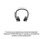 HP Poly Voyager Focus 2-M USB-C-C Headset USB-C/A Adapter Charging Stand