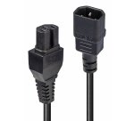 Lindy Câble d'alimentation pour conditions de fonctionnement à chaud C14 vers C15 2m, noir