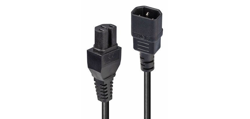 Lindy Câble d'alimentation pour conditions de fonctionnement à chaud C14 vers C15 2m, noir