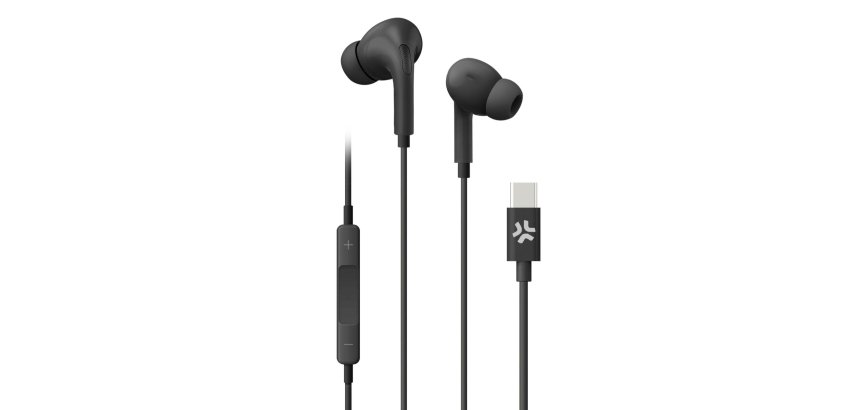 Celly UP1200TYPECBK cuffia e auricolare Cablato In-ear Musica e Chiamate USB tipo-C Nero