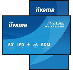 iiyama LH5075UHS-B2AG Écran d'affichage dynamique Écran plat de signalisation numérique 125,7 cm (49.5") LCD Wifi 500 cd/m² 4K Ultra HD Noir Intégré dans le processeur Android 11 24/7