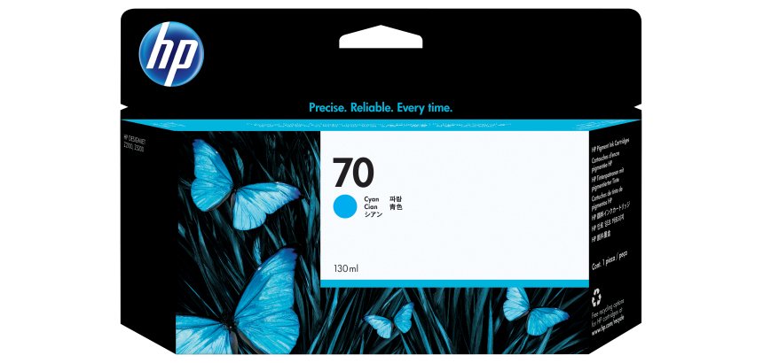 HP 70 - cyan - original - DesignJet - cartouche d'encre