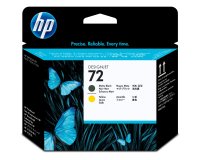 HP 72 Matte Black and Yellow DesignJet Printhead