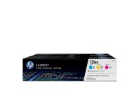 HP 126A 3-pack Cyan/Magenta/Yellow Original LaserJet Toner Cartridges