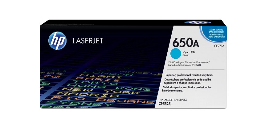 HP 650A - cyaan - origineel - LaserJet - tonercartridge (CE271A)