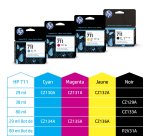 HP 711 Pack 3 cartouches couleurs séparées pour imprimante jet d'encre