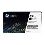 HP 654X toner noir grande capacité LaserJet authentique avec toner ColorSphere