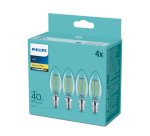 Philips Lampadina candela trasparente a filamento 40 W B35 E14 x4