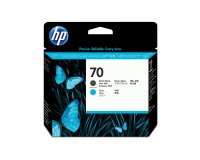 HP Cabezal de impresión 70 negro mate y cian