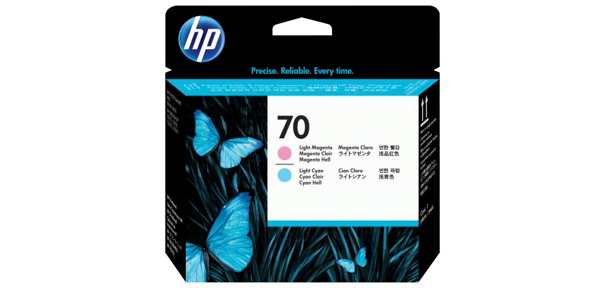 HP 70 - hellmagentafarben, hell Cyan - Druckkopf