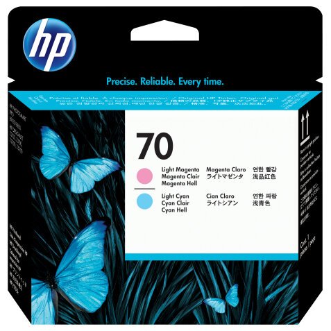 HP 70 tête d'impression DesignJet magenta clair et cyan clair