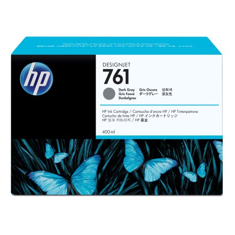 HP 761 cartouche d'encre DesignJet gris foncé, 400 ml