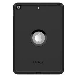 OtterBox Defender Case voor iPad 7th/8th/9th gen, schokbestendig, ultra robuuste met ingebouwde schermbeschermer, 2x getest volgens militaire standaard, Zwart, Geen retailverpakking