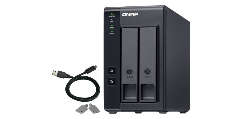 QNAP TR-002 Boîtier de disques de stockage Boîtier disque dur/SSD Noir 2.5/3.5"