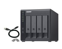 QNAP TR-004 Boîtier de disques de stockage Boîtier disque dur/SSD Noir 2.5/3.5"
