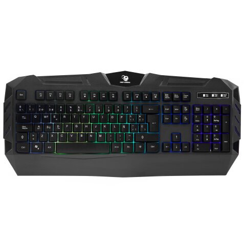 Deep Gaming DeepColorKey teclado Juego USB QWERTY Español Negro