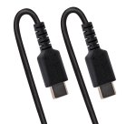 StarTech.com 1m USB-C Laadkabel, Robuuste Fast Charge & Sync Type C Spiraalkabel, 60W (3A) PD, USB 2.0, TPE Mantel en Aramidevezels - Zwarte USB Oplaadkabel