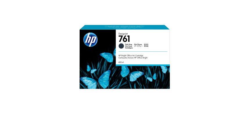 HP 761 cartouche d'encre DesignJet gris foncé, 400 ml