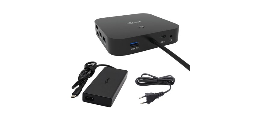 i-tec USB-C HDMI Dual DP Docking Station with Power Delivery 100 W + Universal Charger 100 W