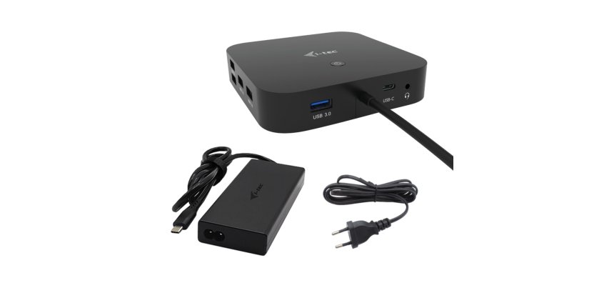 i-tec USB-C HDMI Dual DP Docking Station with Power Delivery 100 W + Universal Charger 100 W