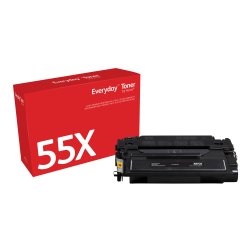 Everyday Toner Noir ™ de Xerox compatible avec HP 55X (CE255X), Grande capacité