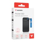 Verbatim Pocket SSD 1 To USB Type-C 3.2 Gen 2 (3.1 Gen 2) Noir, Bleu