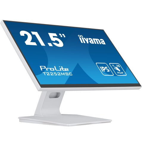 iiyama ProLite T2252MSC-W2 écran plat de PC 54,6 cm (21.5") 1920 x 1080 pixels Full HD LCD Écran tactile Table Blanc