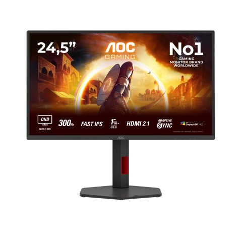 AOC G4 Q25G4SR pantalla para PC 62,2 cm (24.5") 2560 x 1440 Pixeles Quad HD LED Negro, Rojo