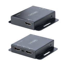 StarTech.com Extendeur HDMI 4K sur Câble Ethernet CAT6/CAT5, Extendeur Vidéo 4K 30Hz ou 1080p 60Hz, Câble HDMI sur Ethernet, Kit Émetteur et Récepteur HDMI, Télécommande IR